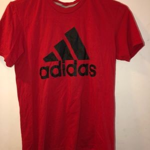 Red adidas tee